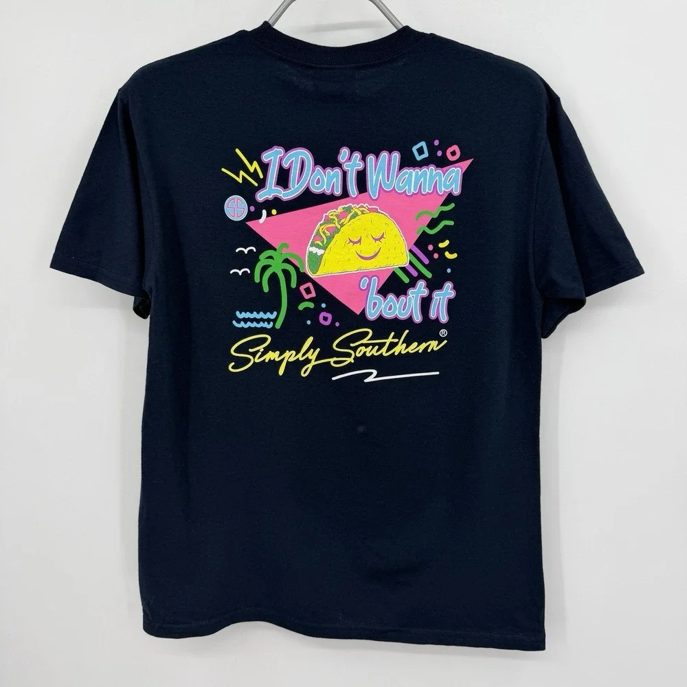Simply Southern Youth Girls M Short Sleeve Graphic Tee T-Shirt 